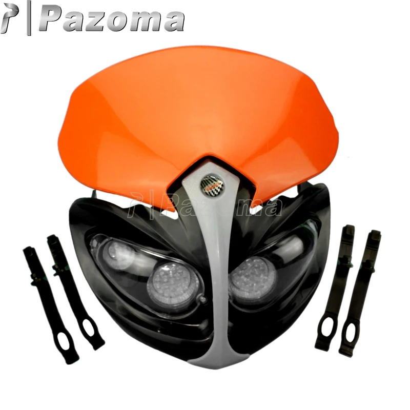 Мотоцикл Pazoma Dirt Bike фара для мотокросса двойной спортивный Honda CR CRF CRM FMX 125 250 450 Suzuki