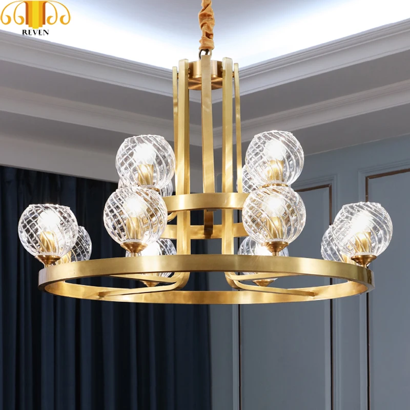 REVEN Роскошная современная светодиодная хрустальная люстра светильник люстры
