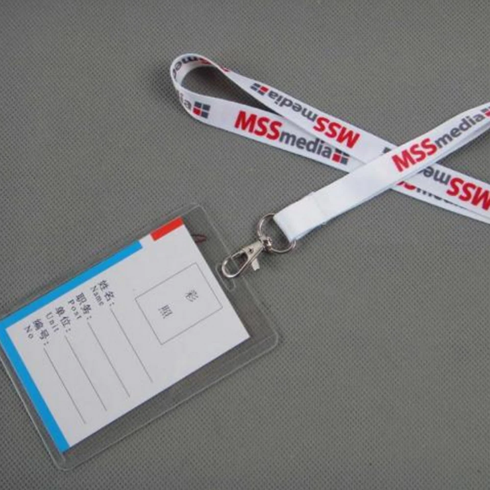 Personalized Lanyards Neck Strap For ID Pass Card Badge Holder SET Accessories custom print with your company name / logo/email