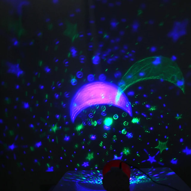Rotating Cosmos Starry Sky LED Night Light Luminaria Moon Star Master Table Lamp Battery Rechargeable Projector lights | Лампы и