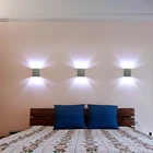 Квадратный алюминиевый бра Светодиодные настсветильник светильники 60*60 мм 3 Вт 110 В 220 в домашний сад спальня фойе KTV бар arandelas para parede JQ