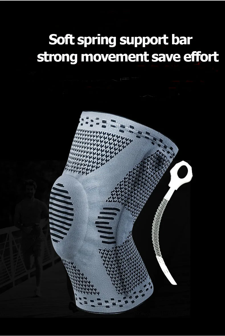 3D Силиконовые тканевые наколенники, поддерживающие наколенники для волейбола, баскетбола, Meniscus, защитные наколенники, спортивные защитные наколенники