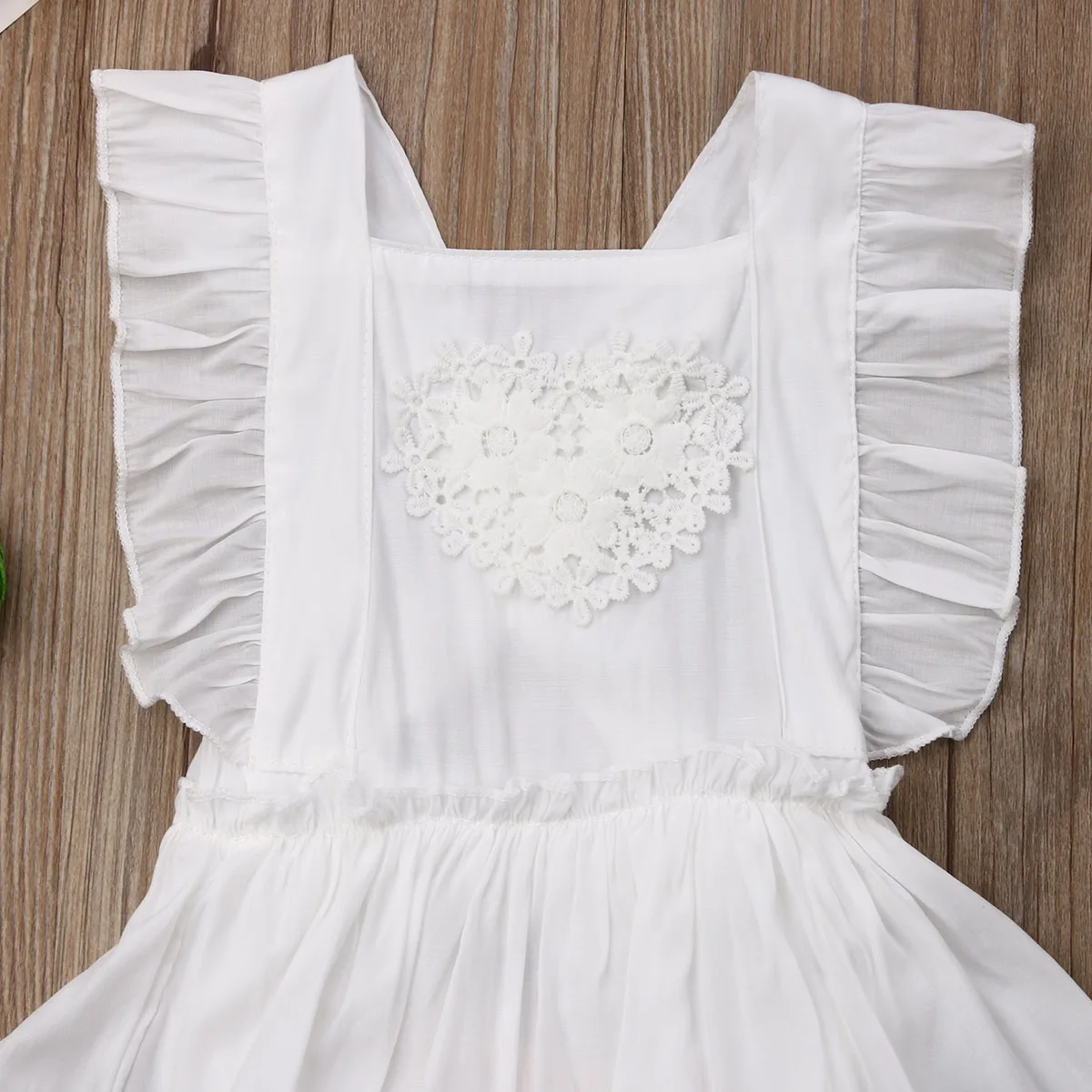 New Infant Baby Girl Ruffled Sleeves Romper Jumpsuit Outfits Summer Sunsuit Clothes |