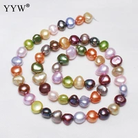 yyw high quality cultured baroque freshwater pearl beads nuggets mixed colors 7 8mm approx 0 8mm sold per 15 inch strand