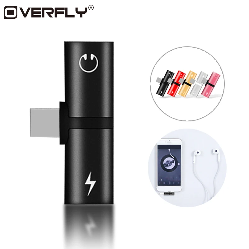 Overfly разъем разветвитель зарядное устройство аудио адаптер для наушников