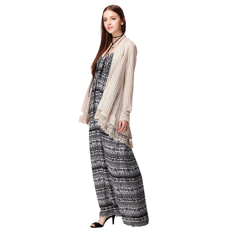 HEART SOUL Casual Loose Long Sleeve Cardigan Elegant Women Plus Size Knitted Lace Hem Sweater Jacket Ladies Outwears CT0095 |