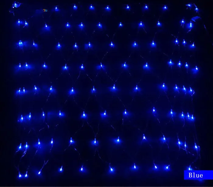 100pcs/lot 1.5*1.5 m 96 Led 8 flash modes 220V super bright net string light Christmas lights New year wedding ceremony | Лампы и