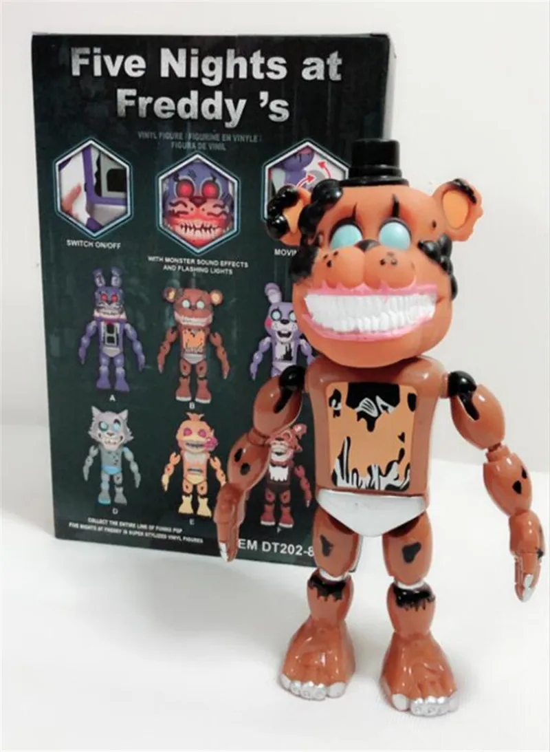 Five Nights At Freddy's FNAF Bonnie Foxy Freddy Fazbear/Ночной медведь Фредди, игрушки, фигурка, игрушка со звуком, светильник