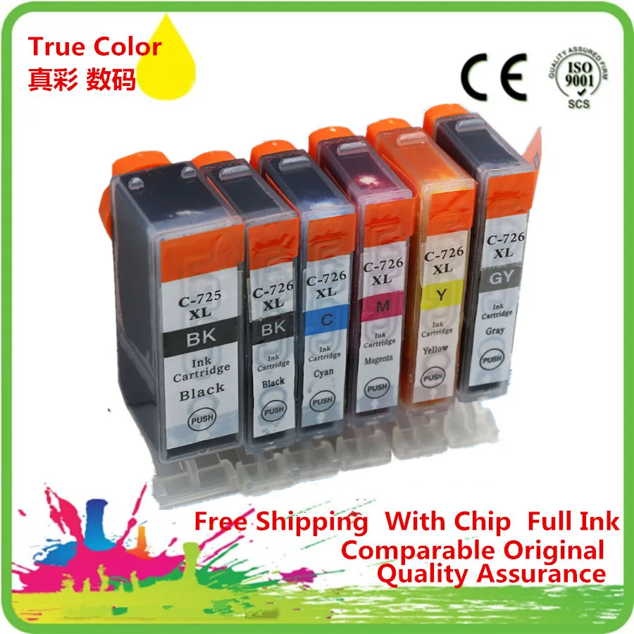 PGI 725 725XL 725BK CLI 726 PGI725 PGI725XL сменный картридж для принтера Canon MG6170 MG6270 MG8170 MG8270|ink