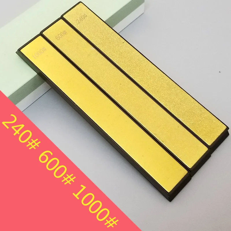 240 600 1000 Новое поступление 120-1200 зернистость золотой бриллиант точильный камень точилка для ножей кухонные инструменты шлифовальный камень - Цвет: 240 600 1000