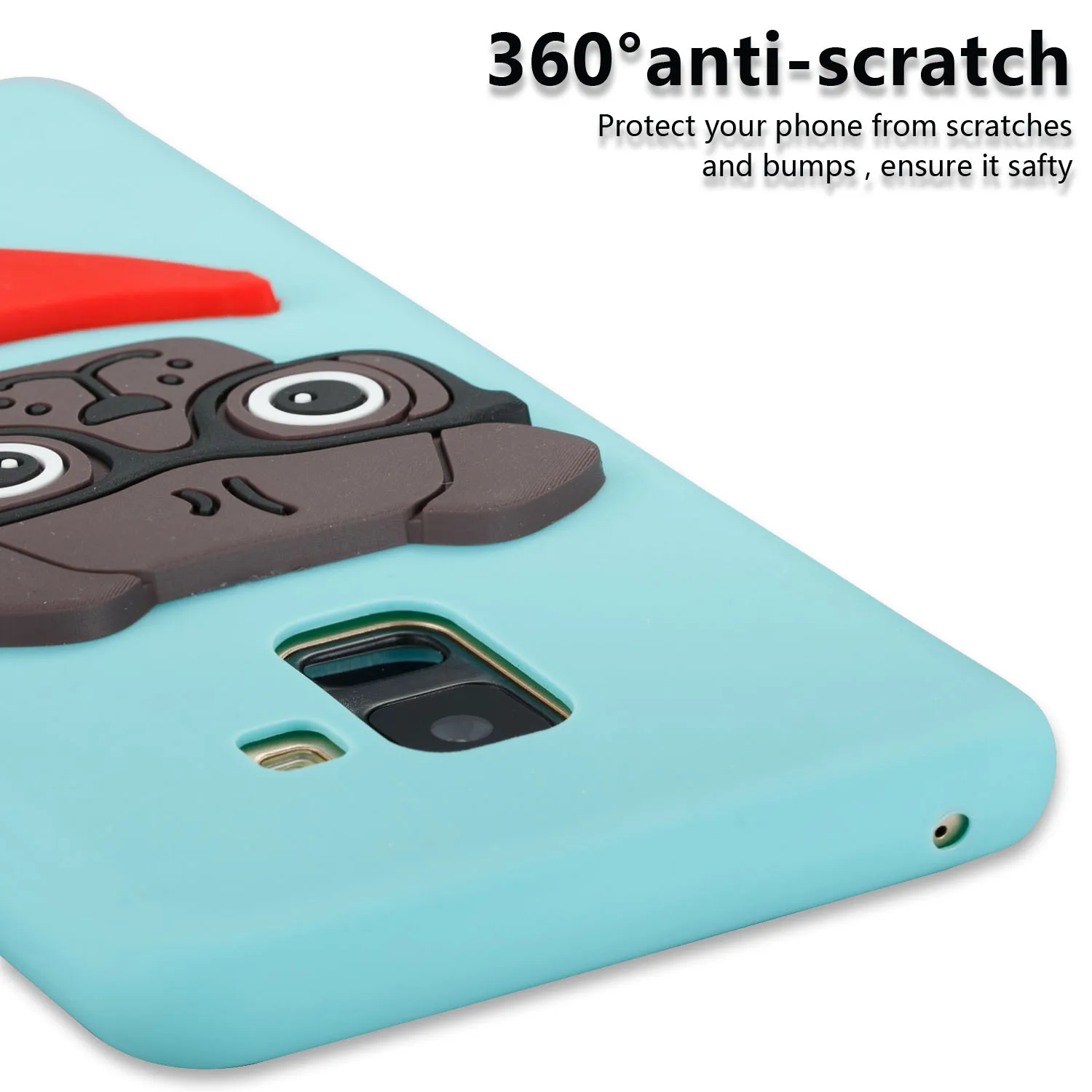 for Samsung Galaxy A8 Plus (2018) Case 3D Painted Pattern Silicone Patch Animal Cartoon Soft TPU Protective Shell Mobile Phone |
