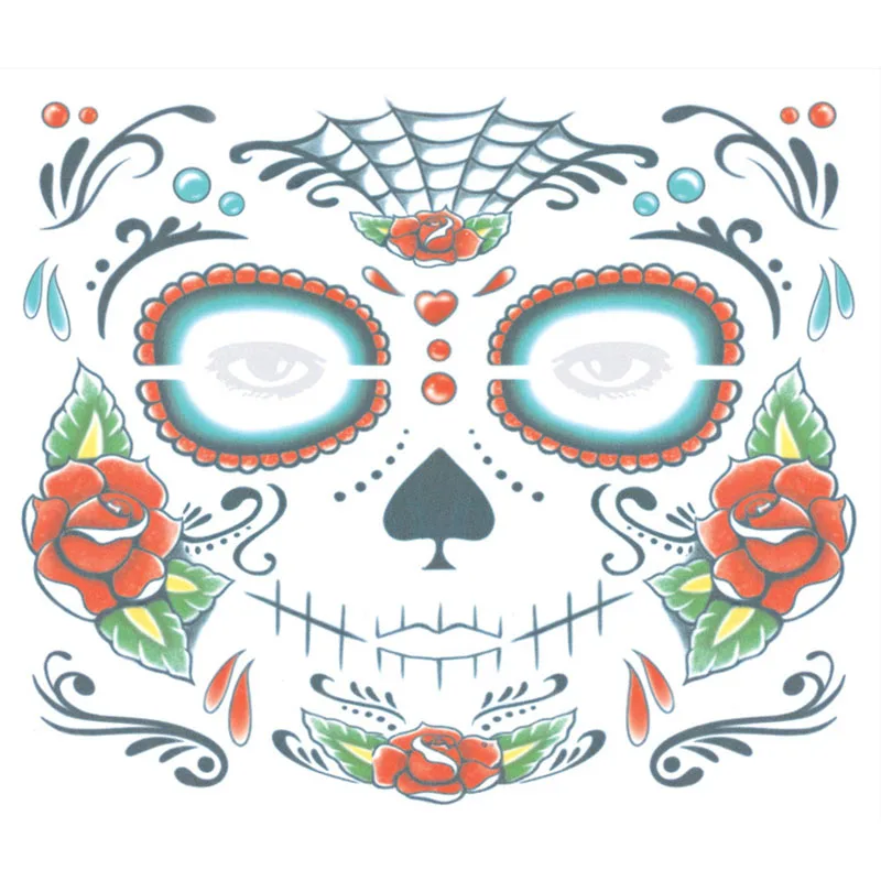 Наклейка для макияжа лица Специальная водонепроницаемая татуировка на лицо День