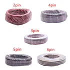 2-контактный, 3-контактный, 4-контактный, 5-контактный, 6-контактный, 22AWG светодиодный проводной RGB-кабель для светодиодной ленты WS2812, WS2811, RGB, RGBW, CCT, 5050, 3528