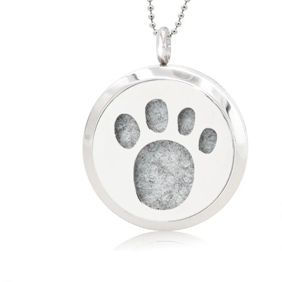 272 paw Медальон из нержавеющей стали 316L, собака, кошка, медведь, лапа, черепаха, 30 мм, ароматерапия, магнитный медальон/твист, духи, подвеска-диффузор, отправка 10p подушечек - Окраска металла: 272 paw