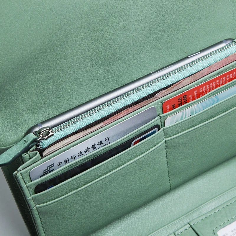 EMMA YAO модный кожаный кошелек женский корейский Три Раза Кошелек брендовые