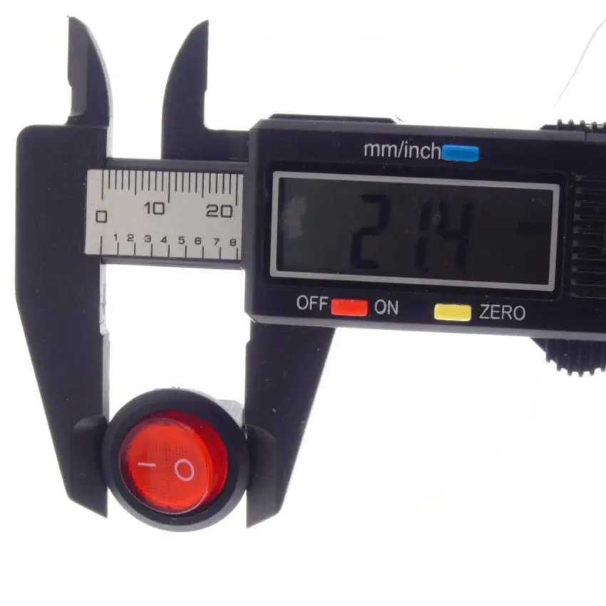 10 шт. 23 мм Диаметр Красный светильник 3 контакта ВКЛ-ВЫКЛ SPST Круглый кулисный