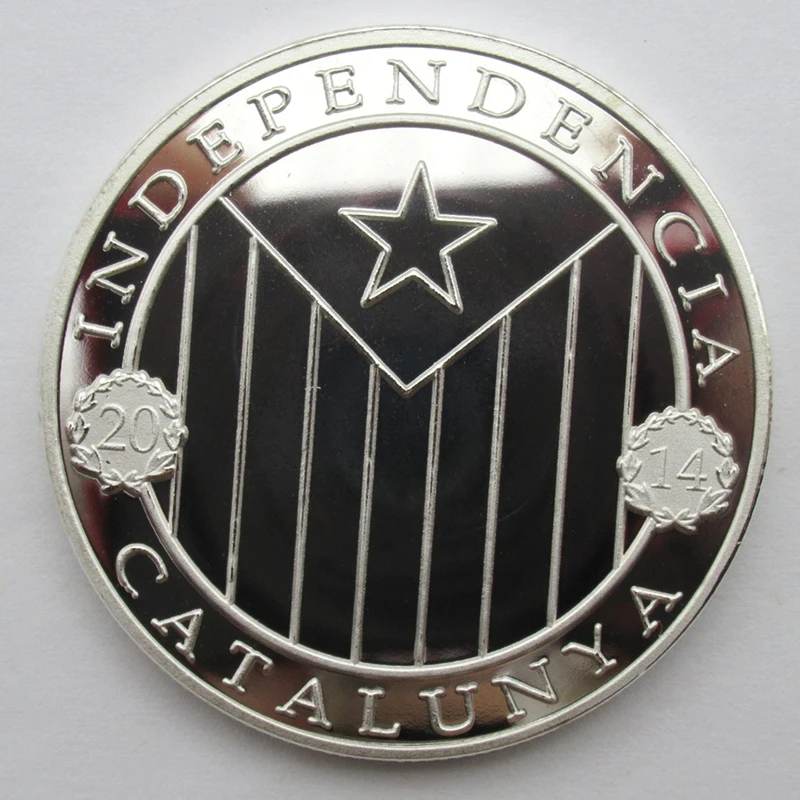 Карта Каталония Серебряная пластина памятная монета европейская металлическое