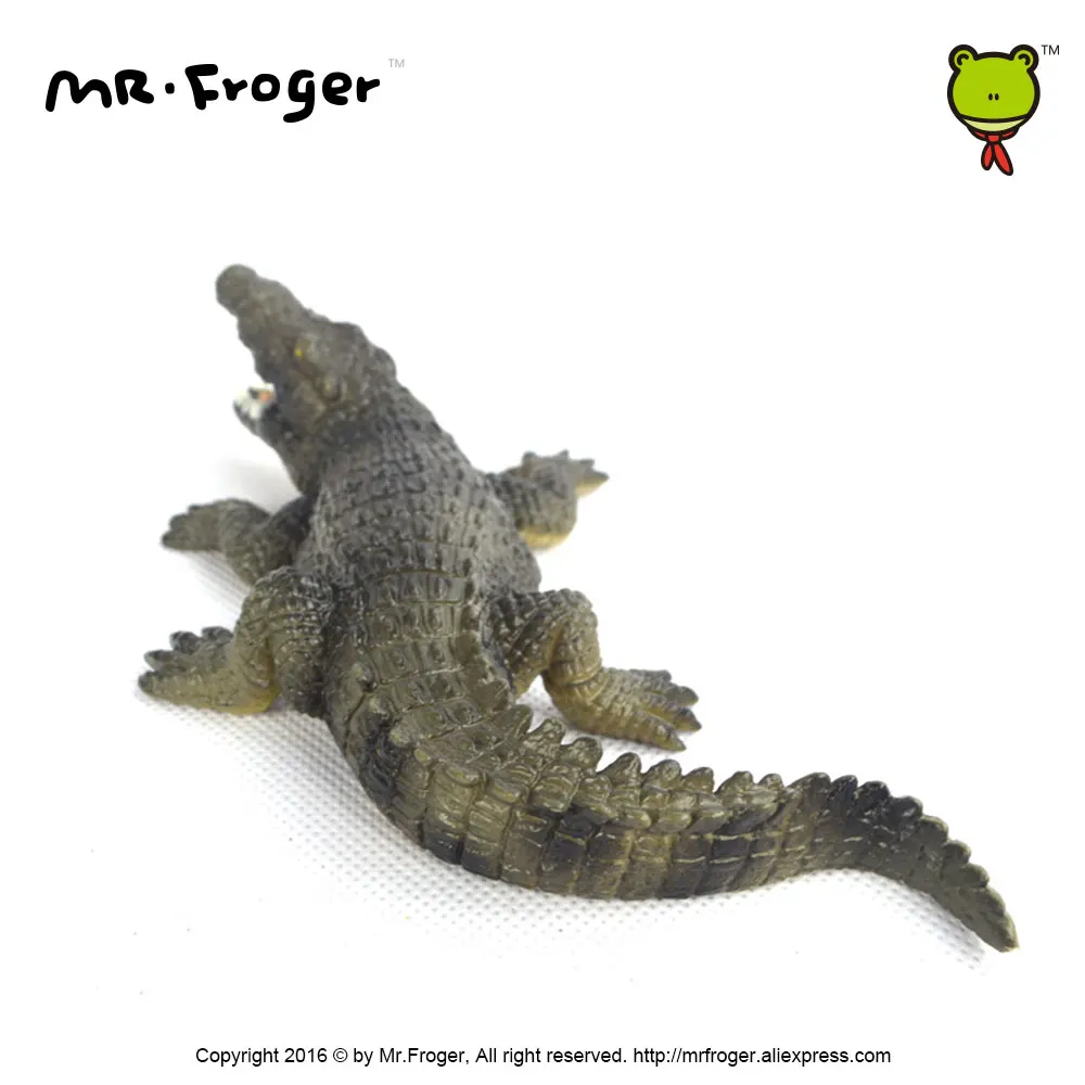 Фото Mr.Froger Американский Крокодил Аллигатор игрушечные дикие животные Набор для моделирования зоопарка пластиковый твердый милый подарок репти... №4