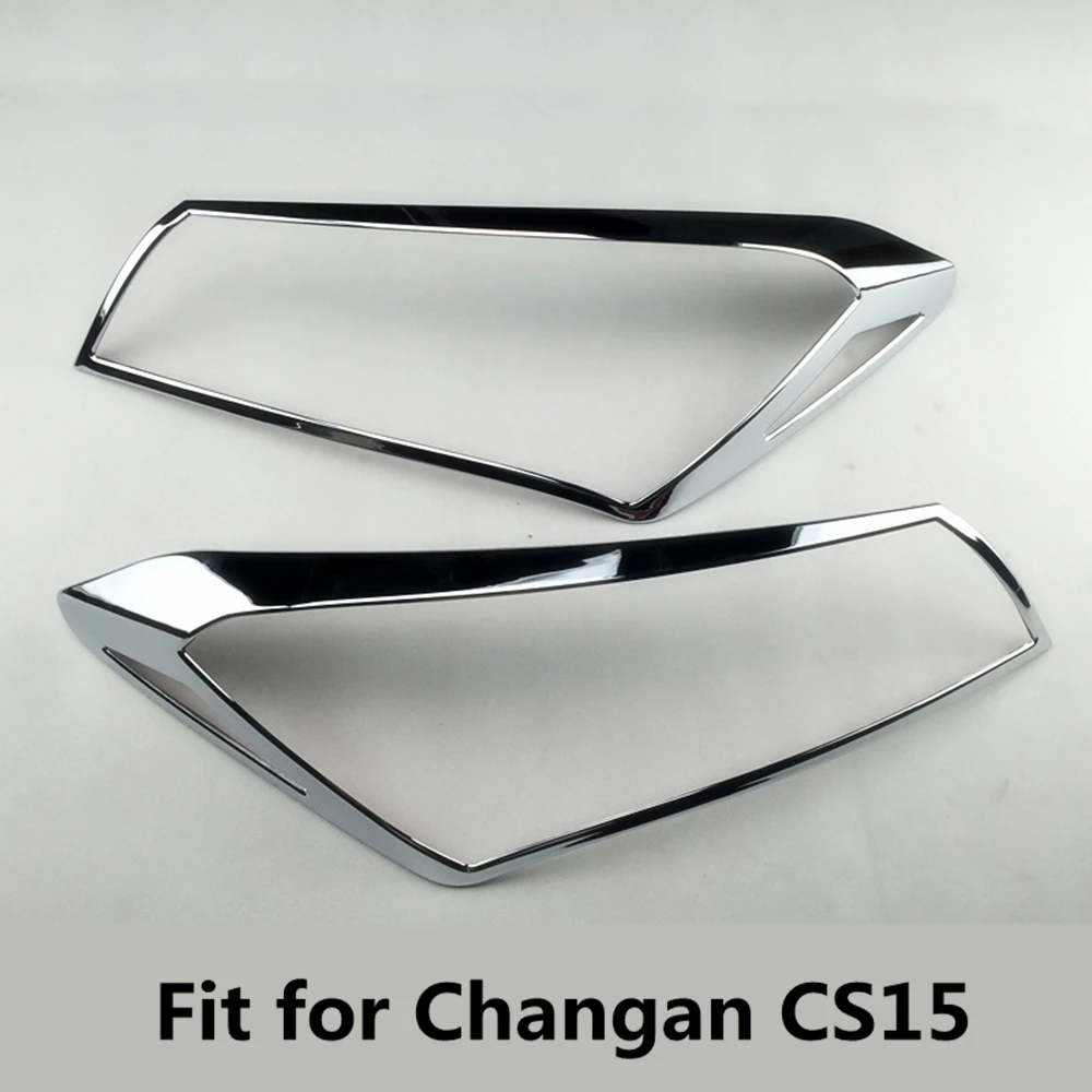 Подходит для changan CS15 Высокое качество авто корпус передняя фара Лампа Хром детектор рамка Стайлинг бампер украшение крышка