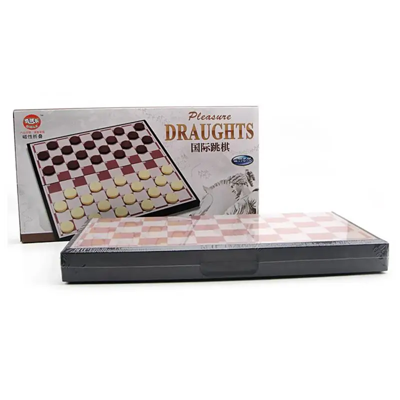 1 Set Draught Foldable Game International Checkers for Adults Kids | Спорт и развлечения