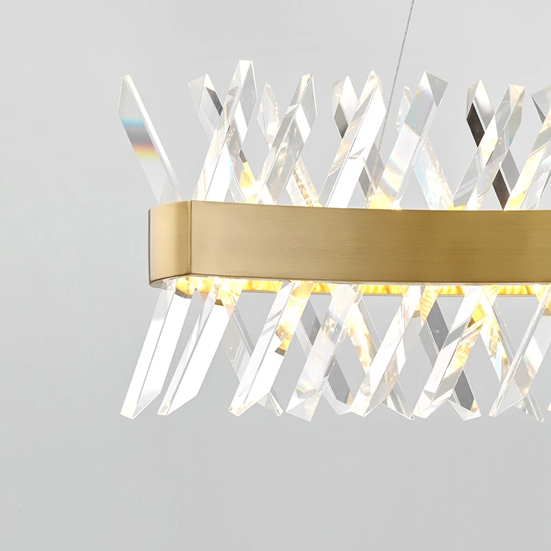 Youlaike современный светодиодный Люстра Освещение роскошная столовая золотые