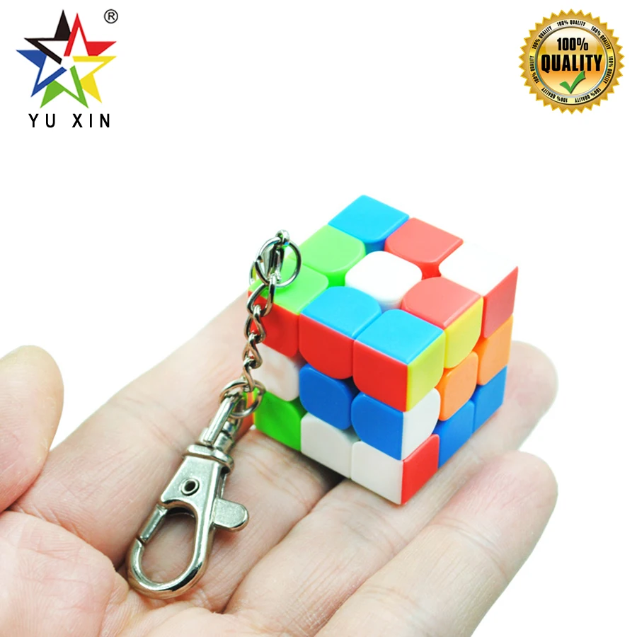 2019 YUXIN Mini 3x3x3 волшебная подвеска в виде кубика кубар Рубик на скорость брелок