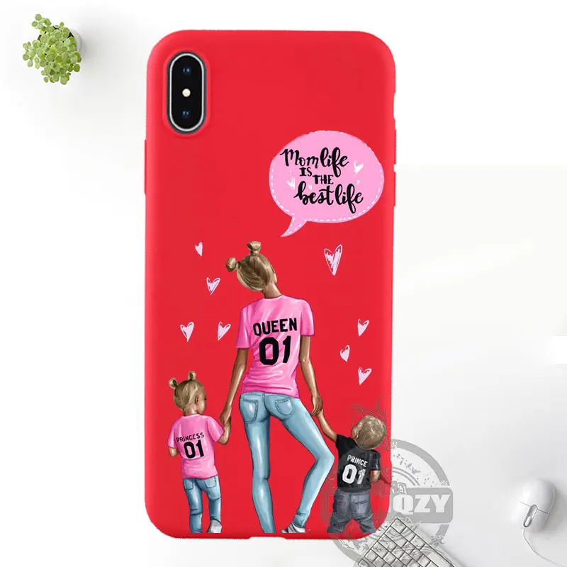 A845 Милый чехол для iphone 11 pro MAX 5 5S 6 6s 7 7s 8 plus xs XR XS MAX TPU Силиконовый красный чехол для Дня матери - Цвет: A845