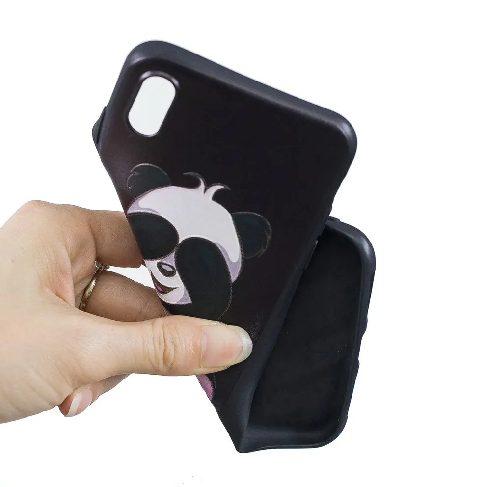Для Apple iPhone XS X Max 8 7 6S 6 Plus 5S Se чехол с милым цветочным узором и животным принтом