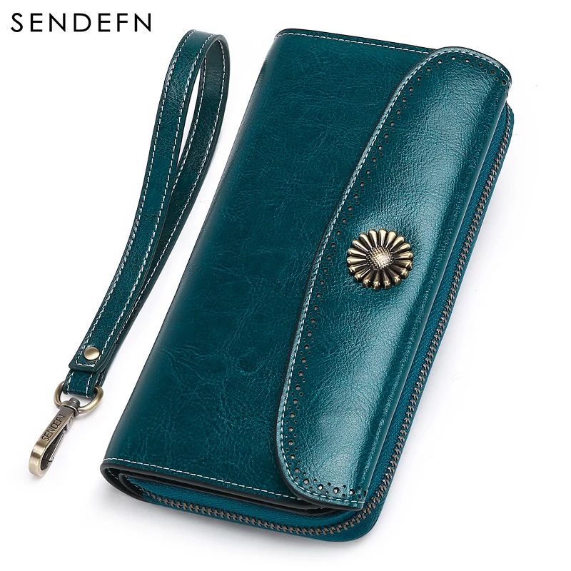 Large Capacity New Split Leather Wallet Long Purse Women Zipper Money Bag Casual Button For iPhone 7Plus|wallet long|leather walletwallet women |