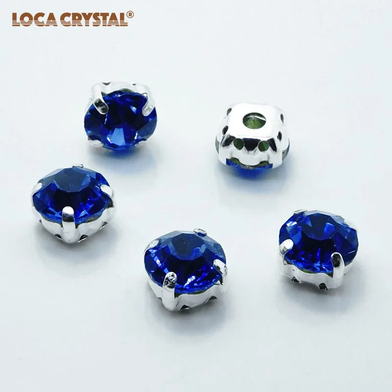 50 шт./упак. Light Sapphire Factory прямая продажа ss24 ss28 ss34 ss38 Claw стразы шатоны стеклянные