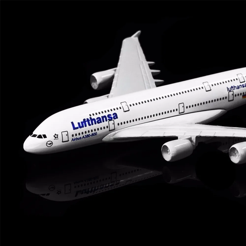 1:400 16 см Германия Lufthansa A380 металлическая модель самолета украшение офиса игрушка