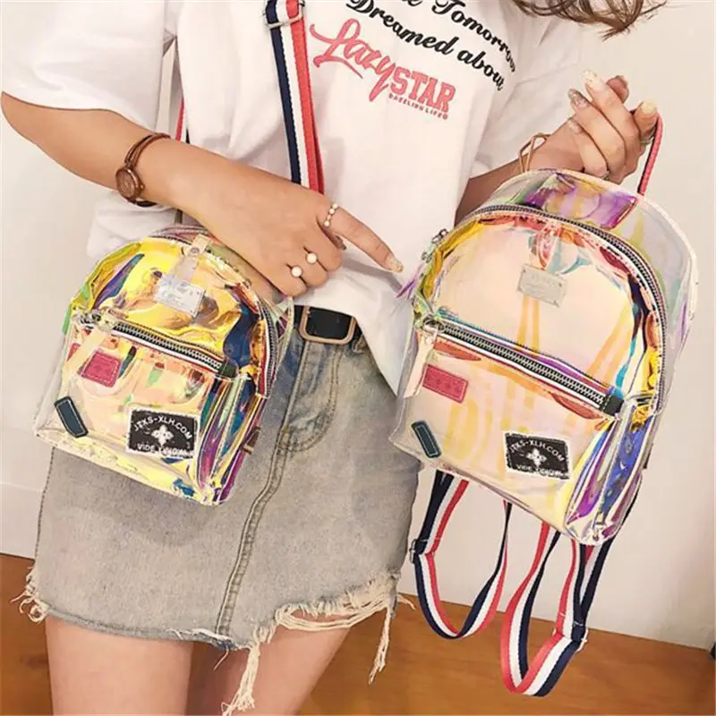 Модные прозрачные Форма рюкзаки Harajuku Школьный рюкзак сумки на плечо для девочек-подростков Книга сумка милые подарок для девочки