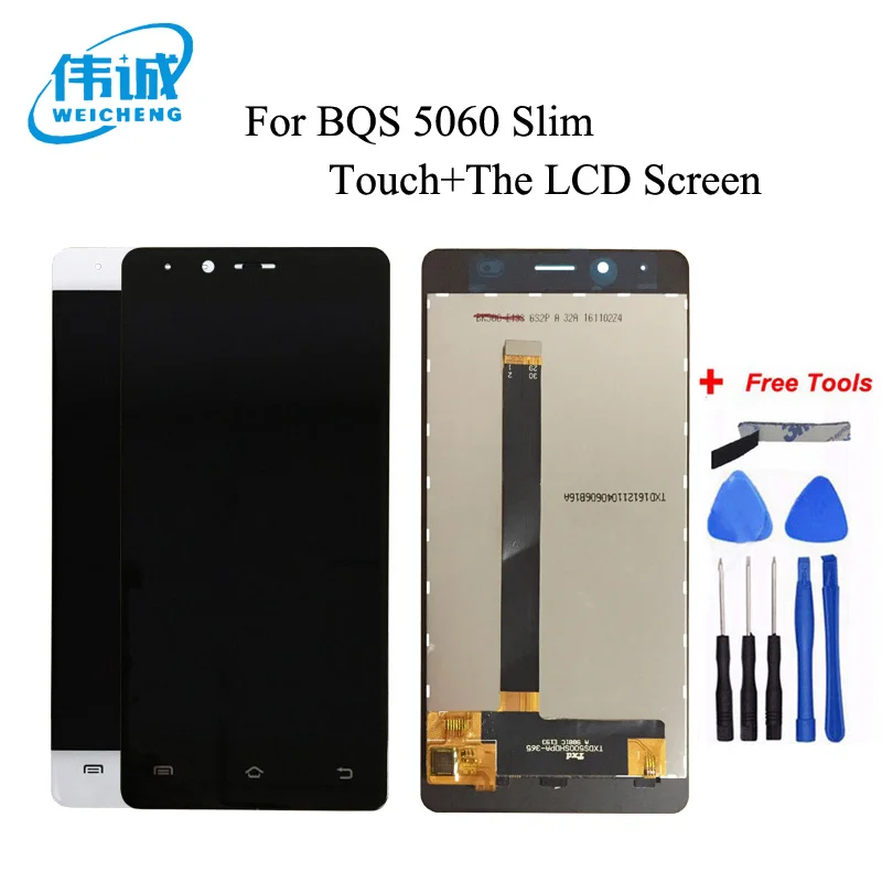 WEICHENG для BQ BQS 5060 ЖК дисплей и сенсорный экран 5 0 дюйма хорошая сборка запчасти