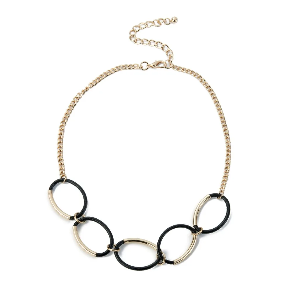 Элегантные ожерелья-Чокеры ожерелье с подвеской эллипса пятью отверстиями