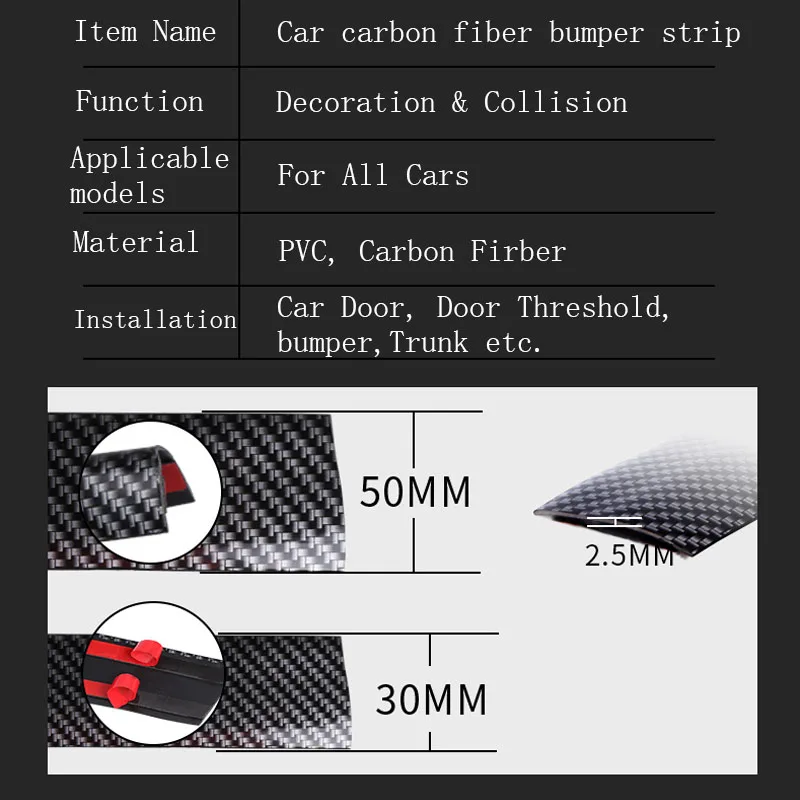 

5D Carbon Fiber Rubber Styling Car Sticker Door Sill Protector Goods For KIA Toyota BMW Audi Mazda Ford Hyundai JEEP Car Sticker