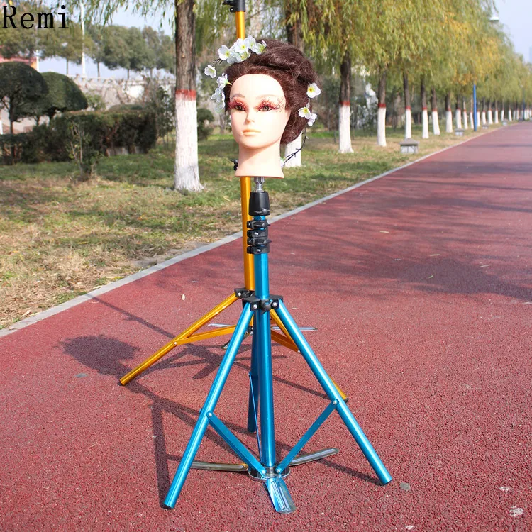 Регулируемый алюминиевый штатив для парикмахерской золотого цвета держатель