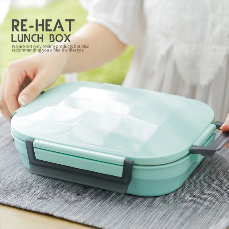 2018 new Compartments 304 Stainless Steel Japanese Lunch Box With Microwave Bento For Kids School Picnic Food | Дом и сад