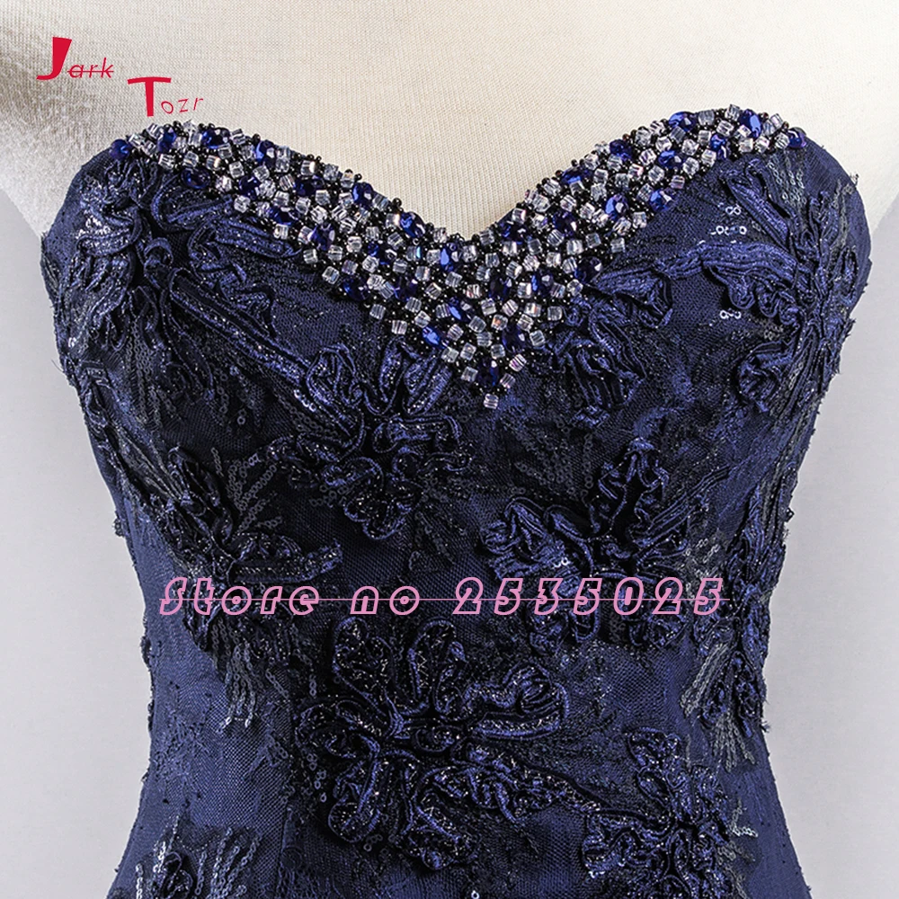Jark Tozr Custom Made Bridal Gowns Sparkly Beading Crystal Neck Appliques Lace Navy Blue Mermaid Wedding Dresses Casamento | Свадьбы и