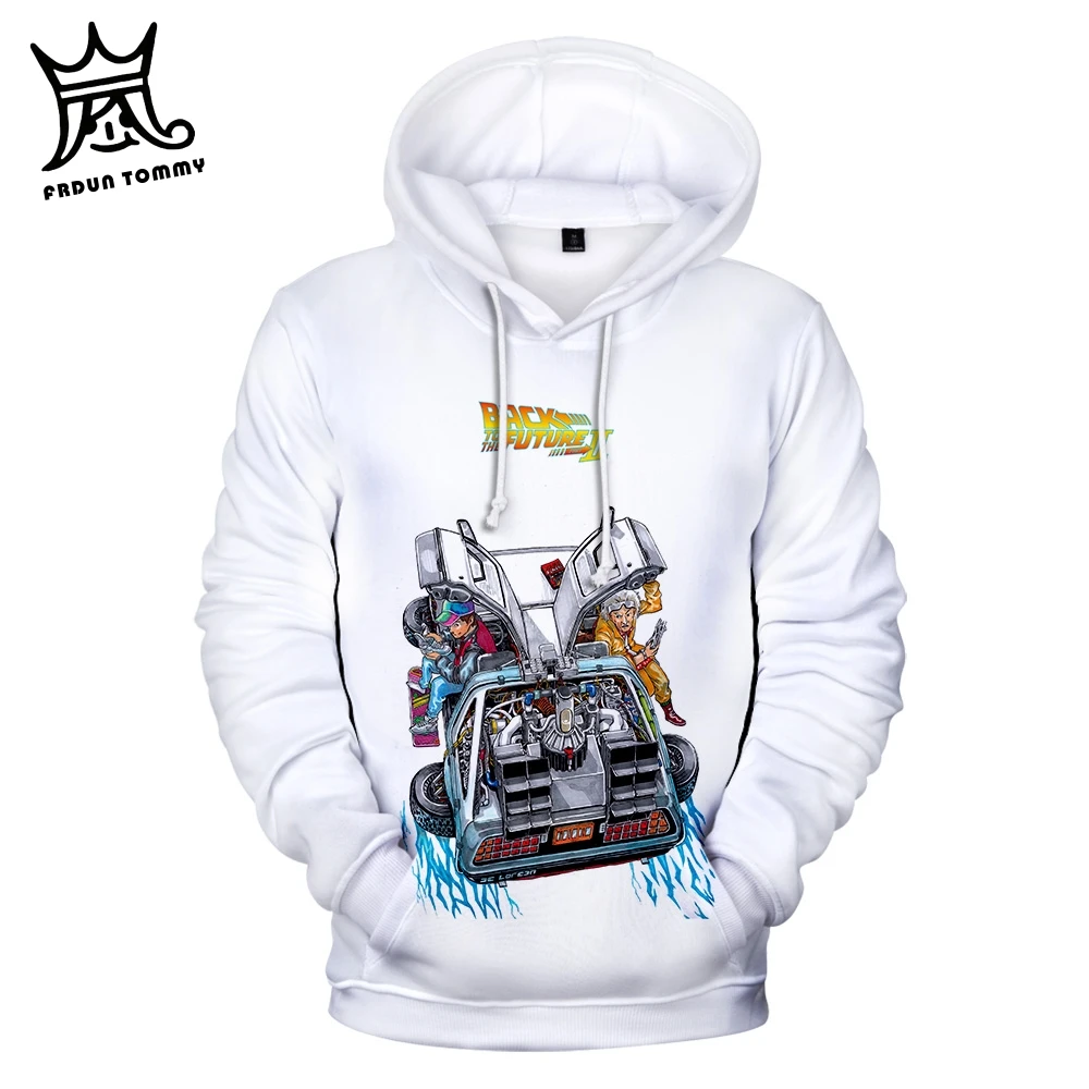 Back to the Future men Hoodies Race car Design hoodies Sweatshirt Long Sleeve movie Clothes 2019 film | Мужская одежда