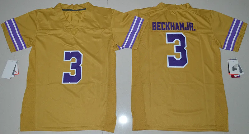 Молодежь 3 Оделл Бекхэм Младший Колледж Джерси Синий Золотой | Спорт и