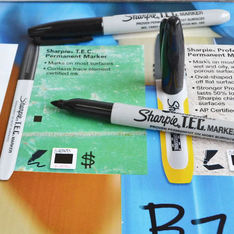 Sharpie TEC Перманентный маркер 13401 тонкий точечный микроэлемент Сертифицированный