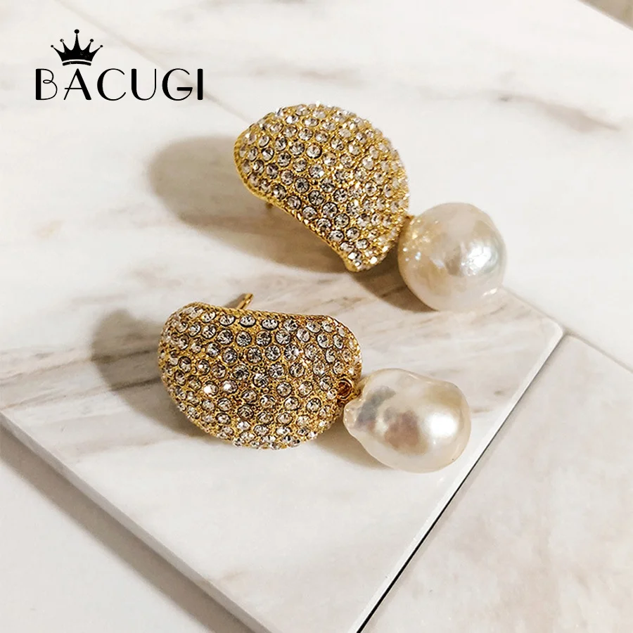 Baroque Natural Freshwater Pearls S925 Drop Earrings and 925 Sterling Silver Special for Women Fine Jewelry