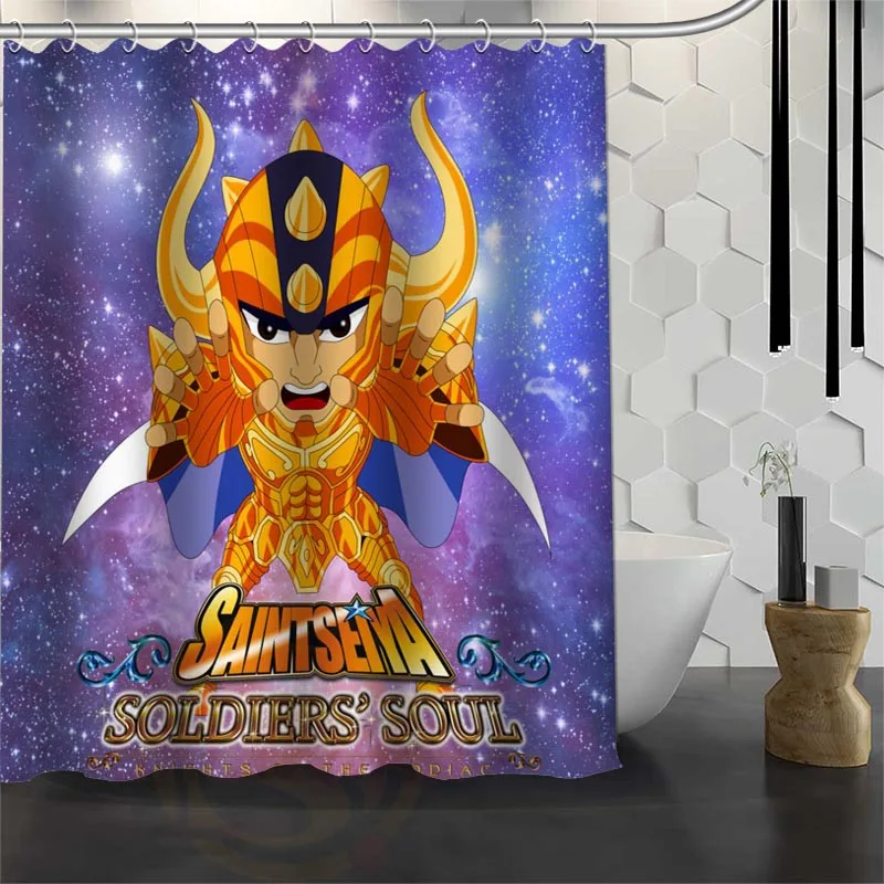 Водонепроницаемая занавеска для душа Saint Seiya ванной из полиэстера 165x180см 180x200см P
