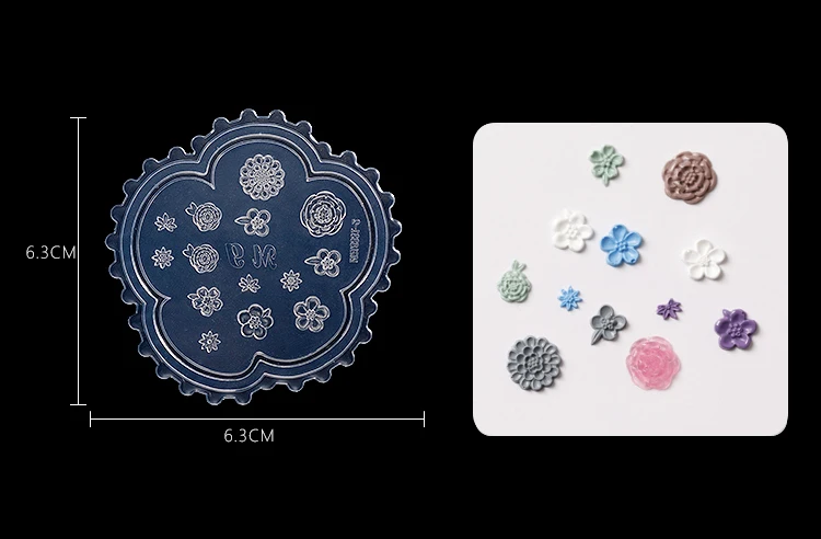 Цельнокроеное платье модные долговечного акрилового 3D пластины для стемпинга