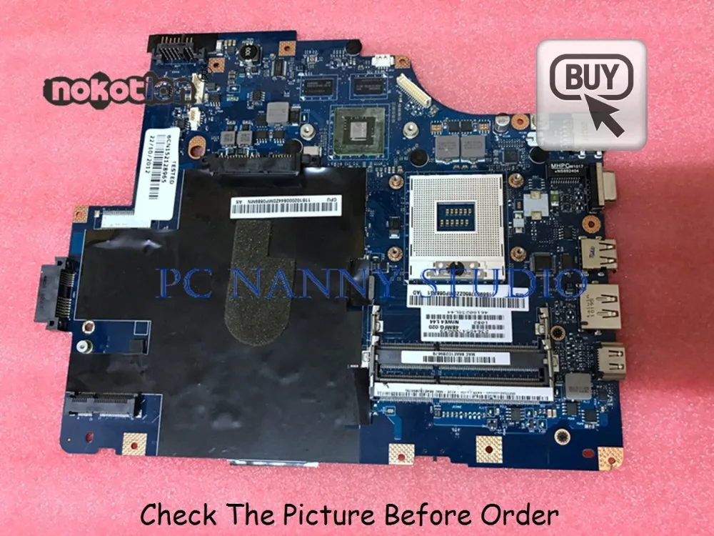 PCNANNY для Lenovo G560 Z560 материнская плата LA 5752P GT310M HM55 DDR3 Протестирована|Материнские