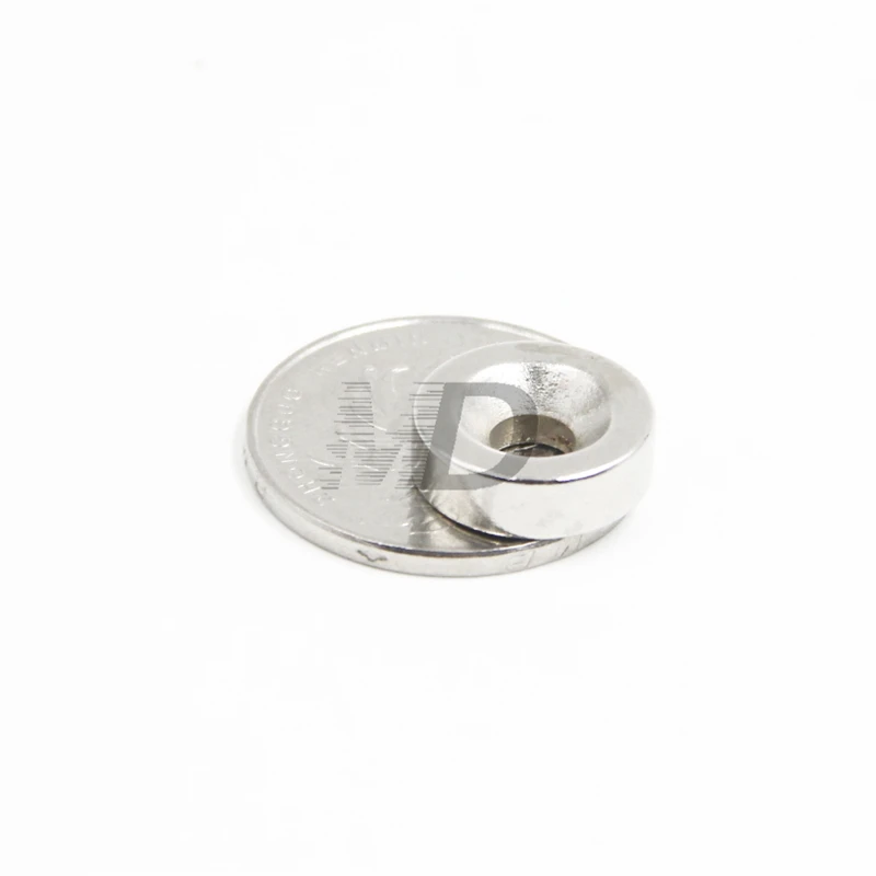 100 шт. супер сильные Круглые неодимовые потайные кольцевые магниты 15 мм x 5