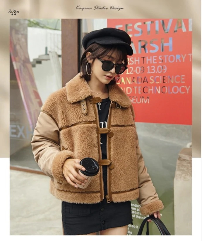 ZiZhen/шерстяные куртки с утиным пухом и шортами осенне зимнее повседневное пальто