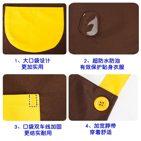 Модный фартук в Корейском стиле домашний кухонный водонепроницаемый