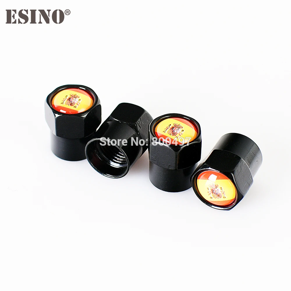 4 x стайлинга автомобилей нержавеющей цинковый сплав Испания национальный флаг