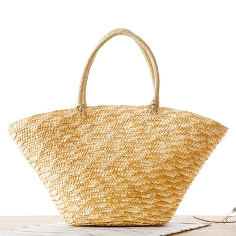 Пены Летняя Пляжная сумка для женщин соломы Тканые Цветок Tote сумки 2020 в богемном